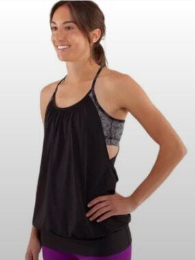 Lululemon No Limits Bra Tank Black & Herringbone🖤💪